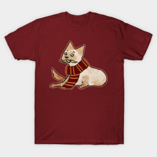 red and gold cat T-Shirt